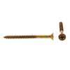 Prime-Line Wood Screw, Flat Head, Phillips Drive #8 X 2in Solid Brass 50PK 9035339